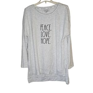 Rae Dunn Oversized Pullover Sweatshirt Size Medium